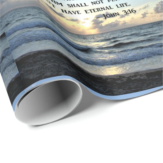 JOHN 3:16 FOTO "BLAUE SKIES" GESCHENKPAPIER (Rolleneckpunkt)