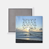 JOHN 3:16 FOTO "BLAUE SKIES" MAGNET (Vorderseite/Rückseite)
