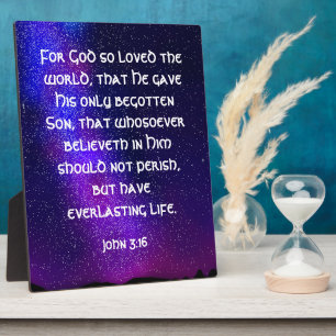 John 3:16 fotoplatte