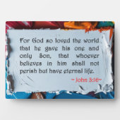 John 3:16 fotoplatte (Vorderseite)