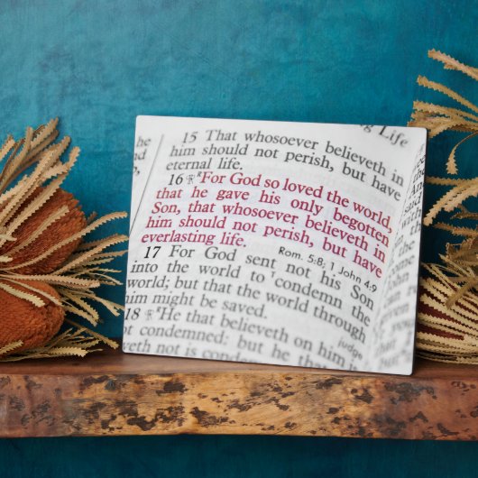 John 3:16 fotoplatte (Seite)