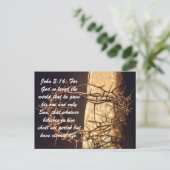 John 3:16: Für Gott so liebte die Welt, die er gab Postkarte (Stehend Vorderseite)