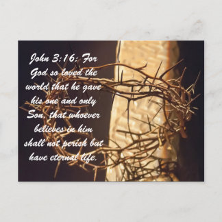 John 3:16: Für Gott so liebte die Welt, die er gab Postkarte