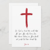 John 3:16 "Für Gott so liebte die Welt..." Karte (Vorne/Hinten)