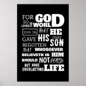 JOHN 3:16 FÜR GOTT SO LIEBTE DIE WELT POSTER (Vorne)