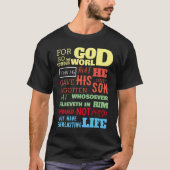 JOHN 3:16 FÜR GOTT SO LIEBTE DIE WELT T-Shirt (Vorderseite)