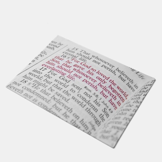 John 3:16 fußmatte (Schrägansicht)