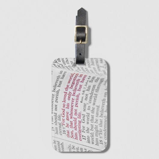 John 3:16 gepäckanhänger (Vorderseite Vertikal)