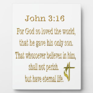 John 3:16 Geschenke Fotoplatte