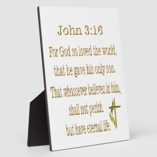 John 3:16 Geschenke Fotoplatte (Seite)
