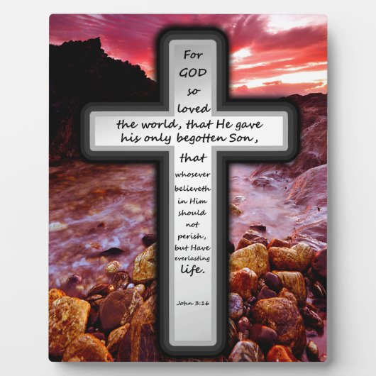 John 3:16 Geschenke Fotoplatte (Vorderseite)