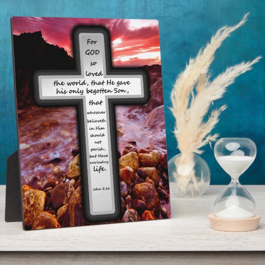 John 3:16 Geschenke Fotoplatte (Seite)