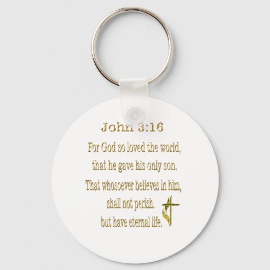 John 3:16 Geschenke Schlüsselanhänger (Vorderseite)