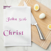 John 3:16 geschirrtuch (Viertel Falte)