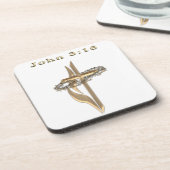 John 3:16 getränkeuntersetzer (Linke Seite)