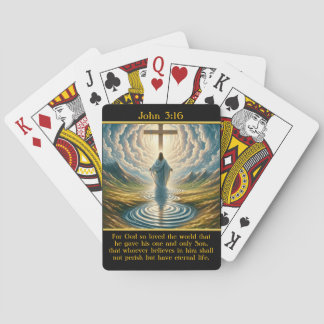 John 3:16 Glorious Cross Sea Vision Spielkarten