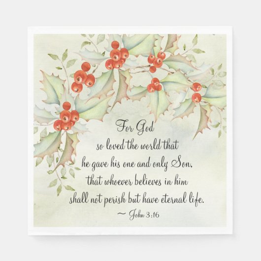 John 3:16 God so Loved the World Serviette (Vorderseite)