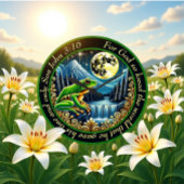 John 3:16 Golden Frog Hops in Rustic Perfection Große Wanduhr