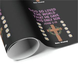 John 3:16 Gott gab seinem einzigen Sohn Christlich Geschenkpapier