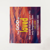 John 3:16 GOTT LIEBTE SO DIE WELTkirche Wandteppich (Vorderseite)