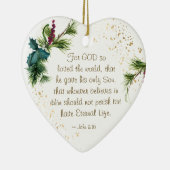 John 3:16 Gott so liebte die Welt Weihnachten Keramik Ornament (Rechts)