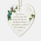 John 3:16 Gott so liebte die Welt Weihnachten Keramik Ornament (Links)