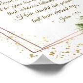 John 3:16 Gott so liebte die Welt Weihnachten Poster (Ecke)