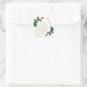 John 3:16 Gott so liebte die Welt Weihnachten Quadratischer Aufkleber (Tasche)