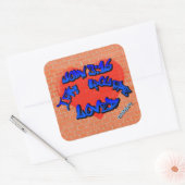 John 3:16 Graffiti Quadratischer Aufkleber (Umschlag)