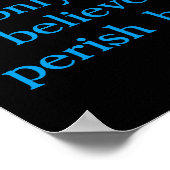 John 3:16 Grizzly Bären im Ozean Poster (Ecke)