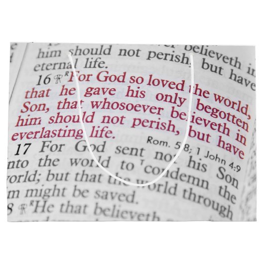 John 3:16 große geschenktüte (Rückseite)