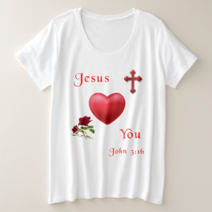 John 3:16 große größe T-Shirt