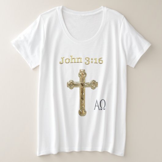 John 3:16 große größe T-Shirt (Design vorne)