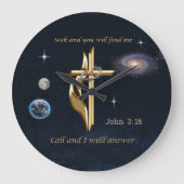 John 3:16     große wanduhr (Vorderseite)