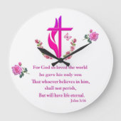 John 3:16 große wanduhr (Vorderseite)