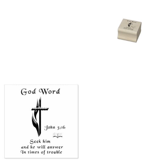 John 3:16 gummistempel (Stempel)