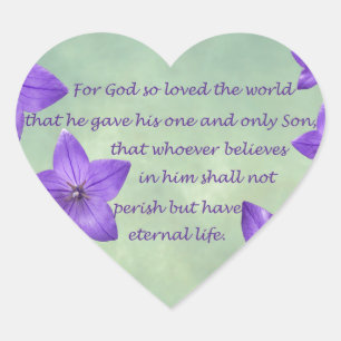 John 3:16 Herz-Aufkleber