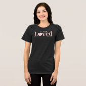 John 3:16 I Am Loved Floral Heart Christian Tri-Blend Shirt (Vorderseite voll)