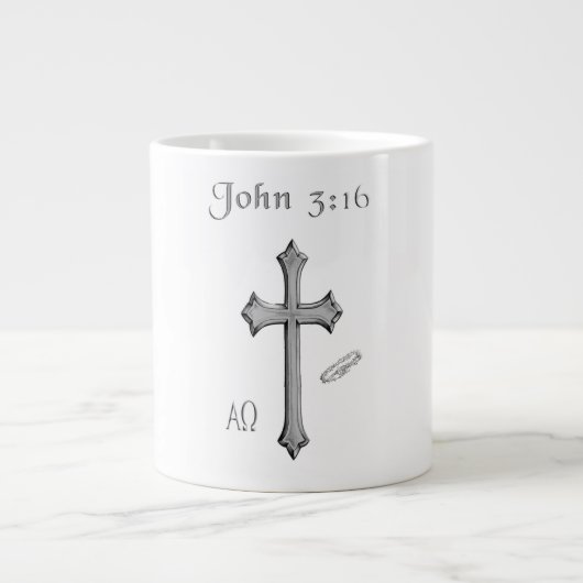 John 3:16 Jumbo-Tasse (Vorderseite)