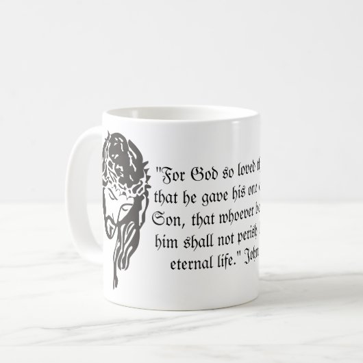 John 3:16 kaffeetasse (Vorderseite Links)