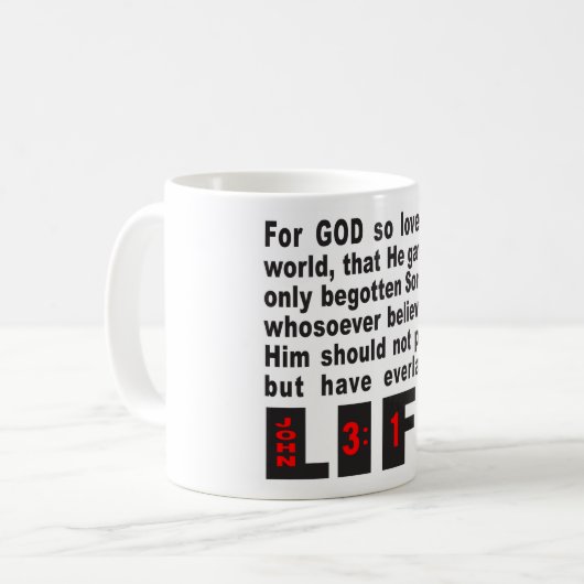 JOHN-3:16 KAFFEETASSE (Vorderseite Links)