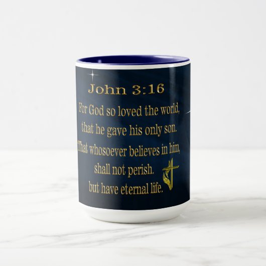 John 3:16 Kaffeetassen (Zentrum)