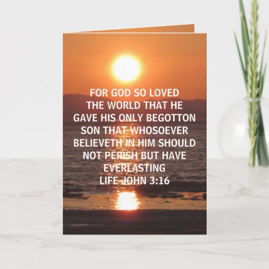 JOHN 3 16 KARTE (Vorderseite)