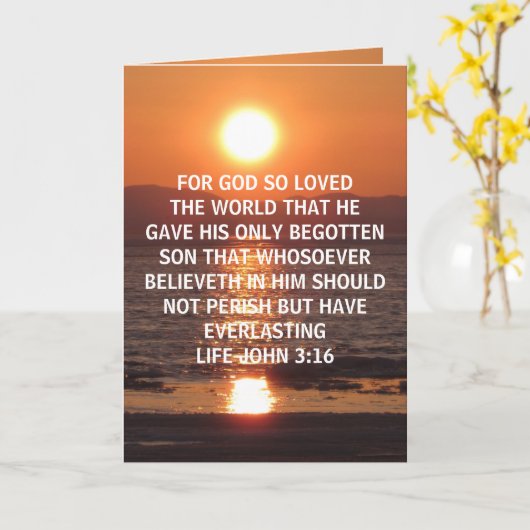 JOHN 3 16 KARTE (Gelbe Blume)