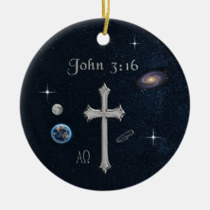 John 3:16 keramik ornament