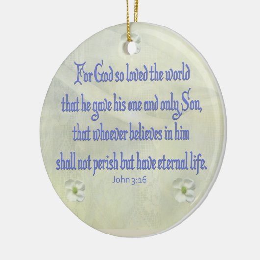 John 3:16 keramik ornament (Links)