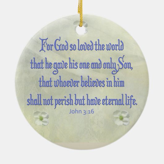 John 3:16 keramik ornament (Hinten)