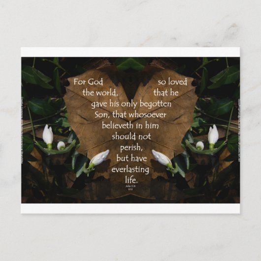 John 3:16 King-Spiele auf Herzblatt Postkarte (Vorderseite)