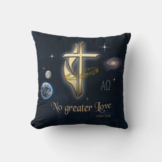 John 3:16 kissen (Vorderseite)