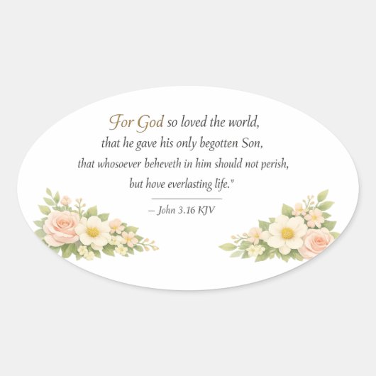 John 3:16 KJV Aufkleber • (Vorderseite)